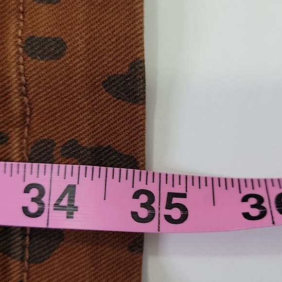 Universal Thread Brown Denim Short Sleeve Leopard Print Dress SZ 2 - Picture 11 of 13